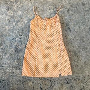 Lush Orange Floral Mini Dress